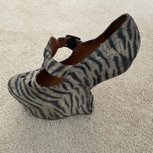 Jeffrey Campbell Shoes - Jeffrey Campbell Tee-Off Beige Black Zebra